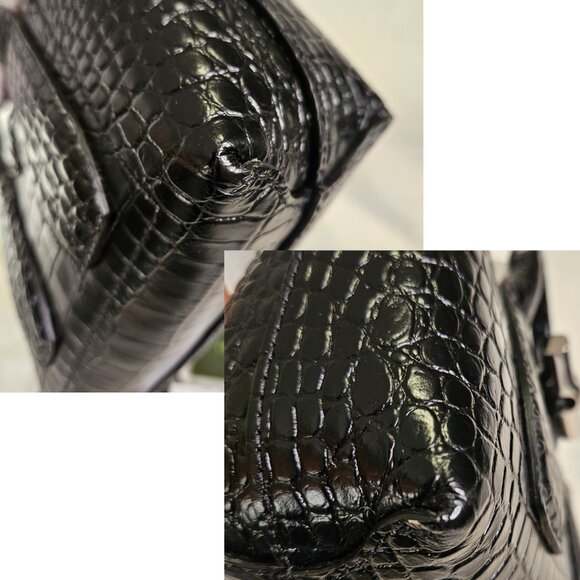 Authentic Longchamp Rosseau Mini Leather Croc Embossed - Picture 6 of 17